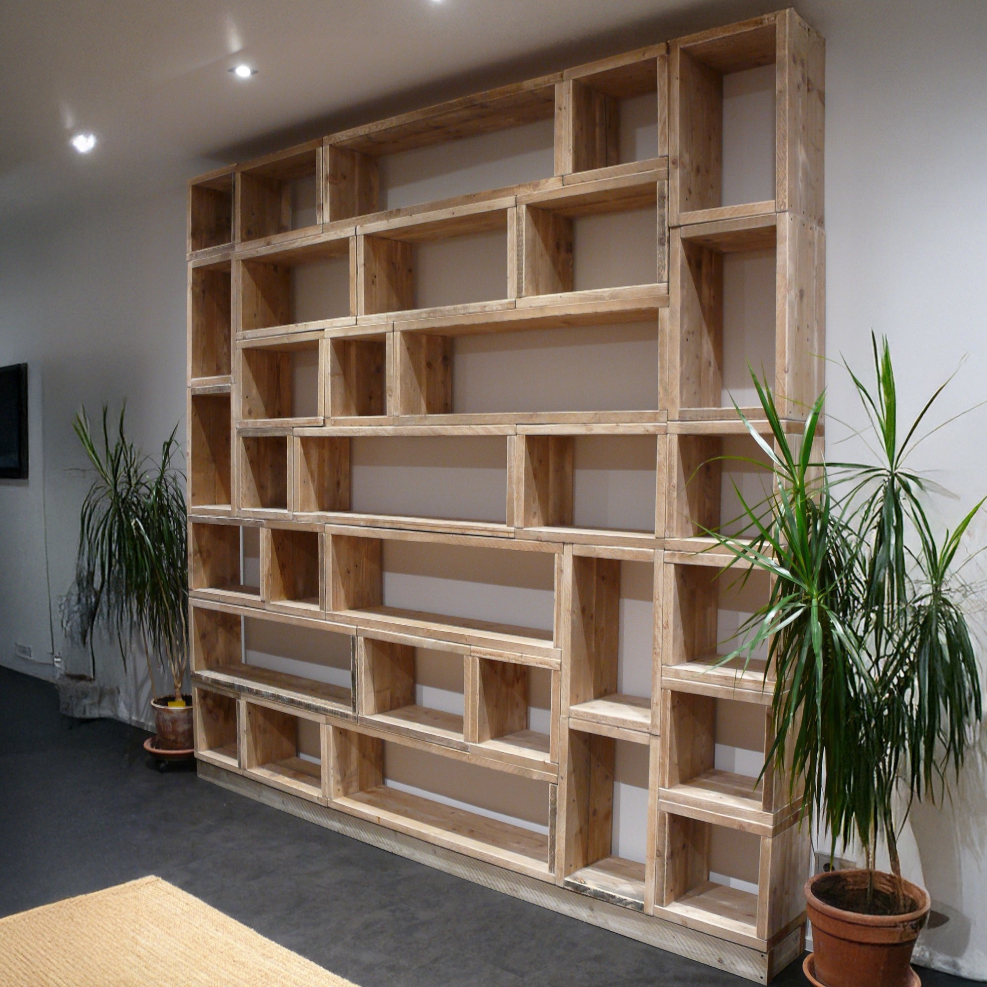 Kiste 40 - Modulares Regal aus Bauholz/Gerüstdielen - extra dickes Holz - Amoligno - Modulare Standregale