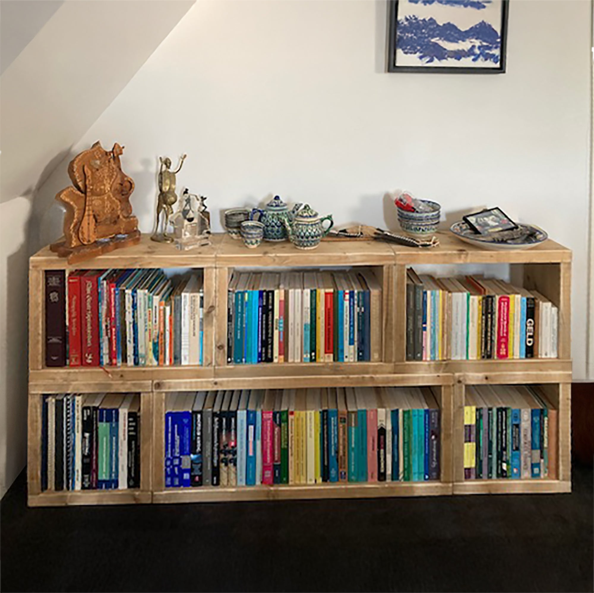 Kiste 40 - Modulares Regal aus Bauholz/Gerüstdielen - extra dickes Holz - Amoligno - Modulare Standregale