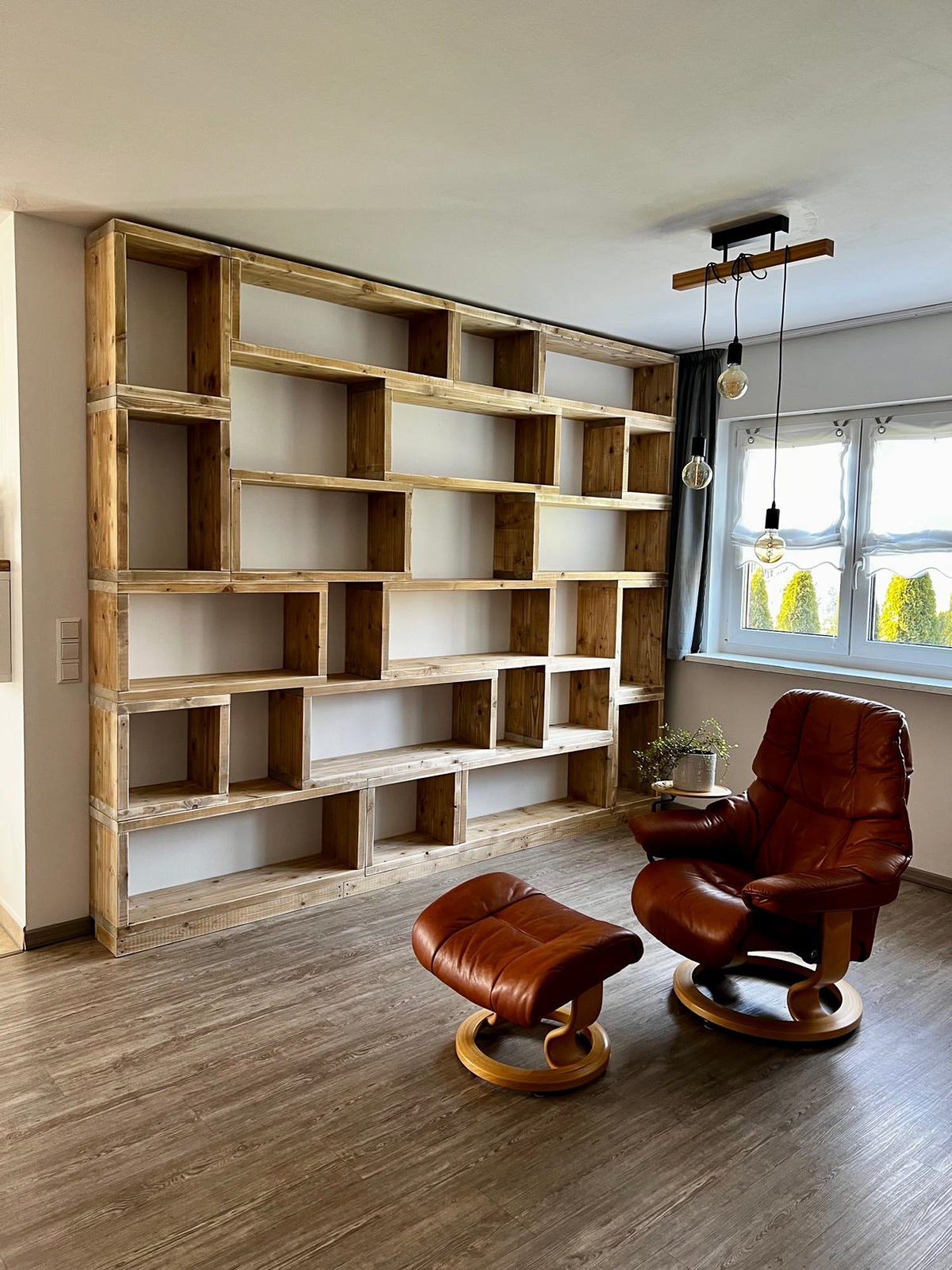 Kiste 40 - Modulares Regal aus Bauholz/Gerüstdielen - extra dickes Holz - Amoligno - Modulare Standregale