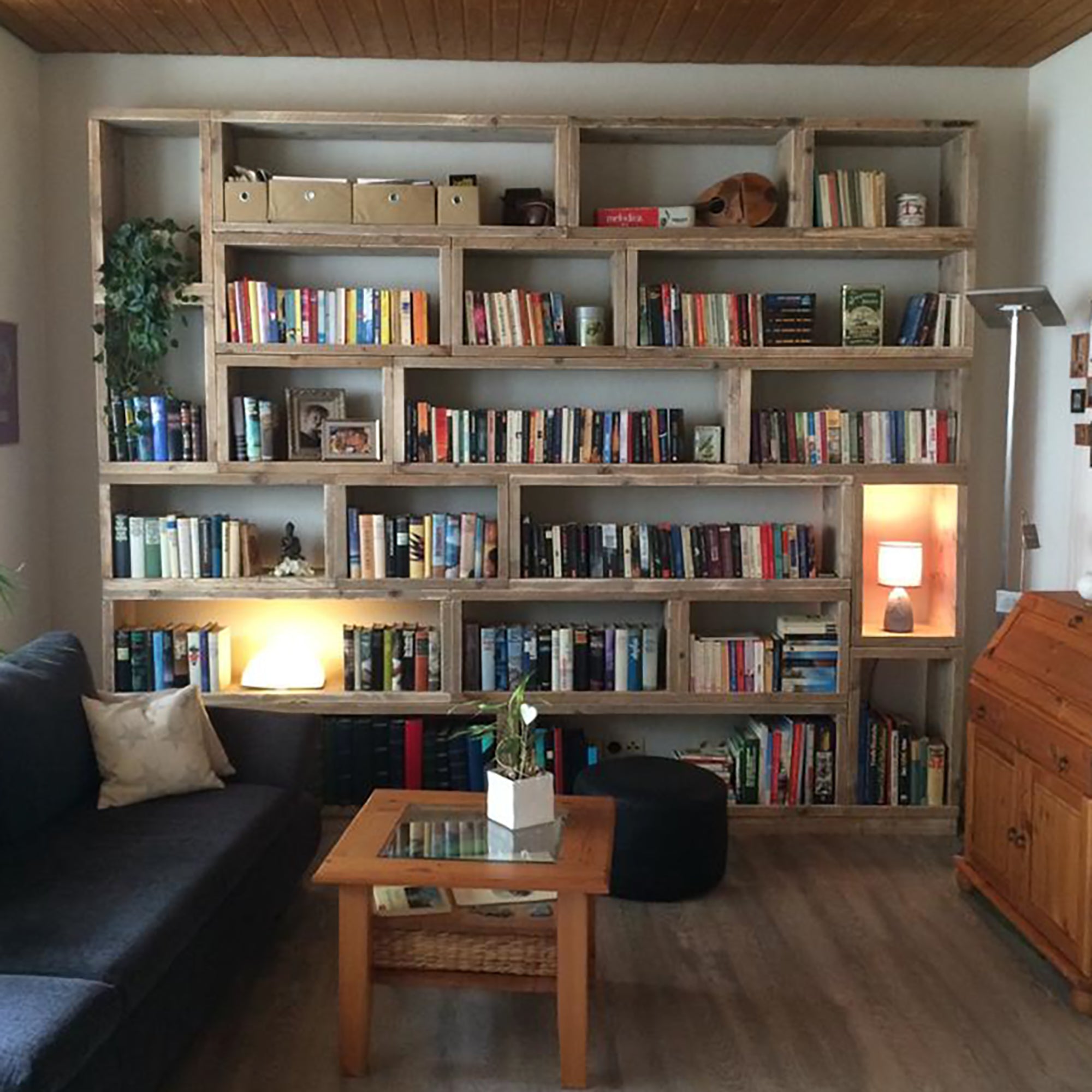 Kiste 40 - Modulares Regal aus Bauholz/Gerüstdielen - extra dickes Holz - Amoligno - Modulare Standregale