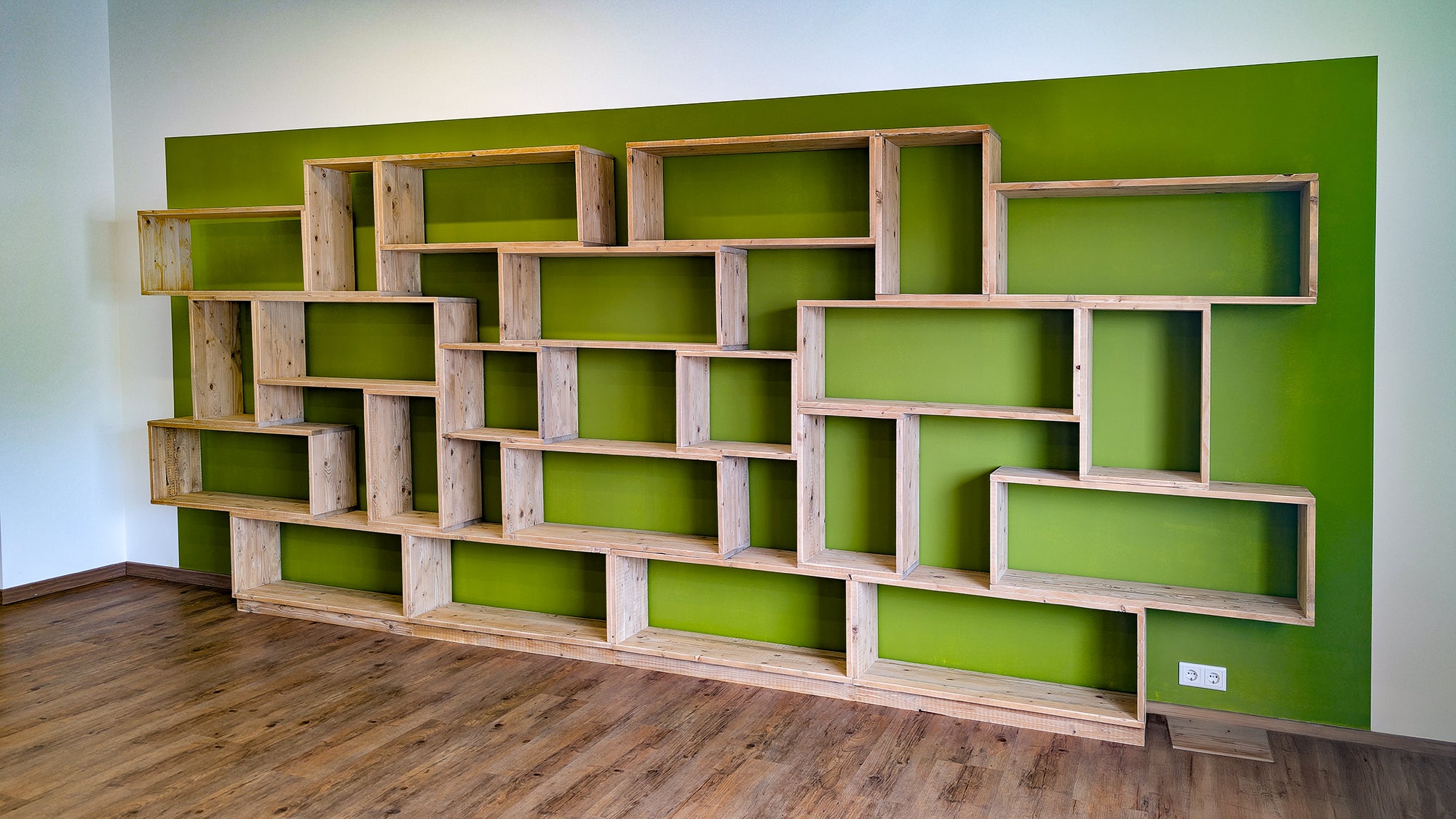 Modular shelf | Box 24 | made of timber, depth 28 cm