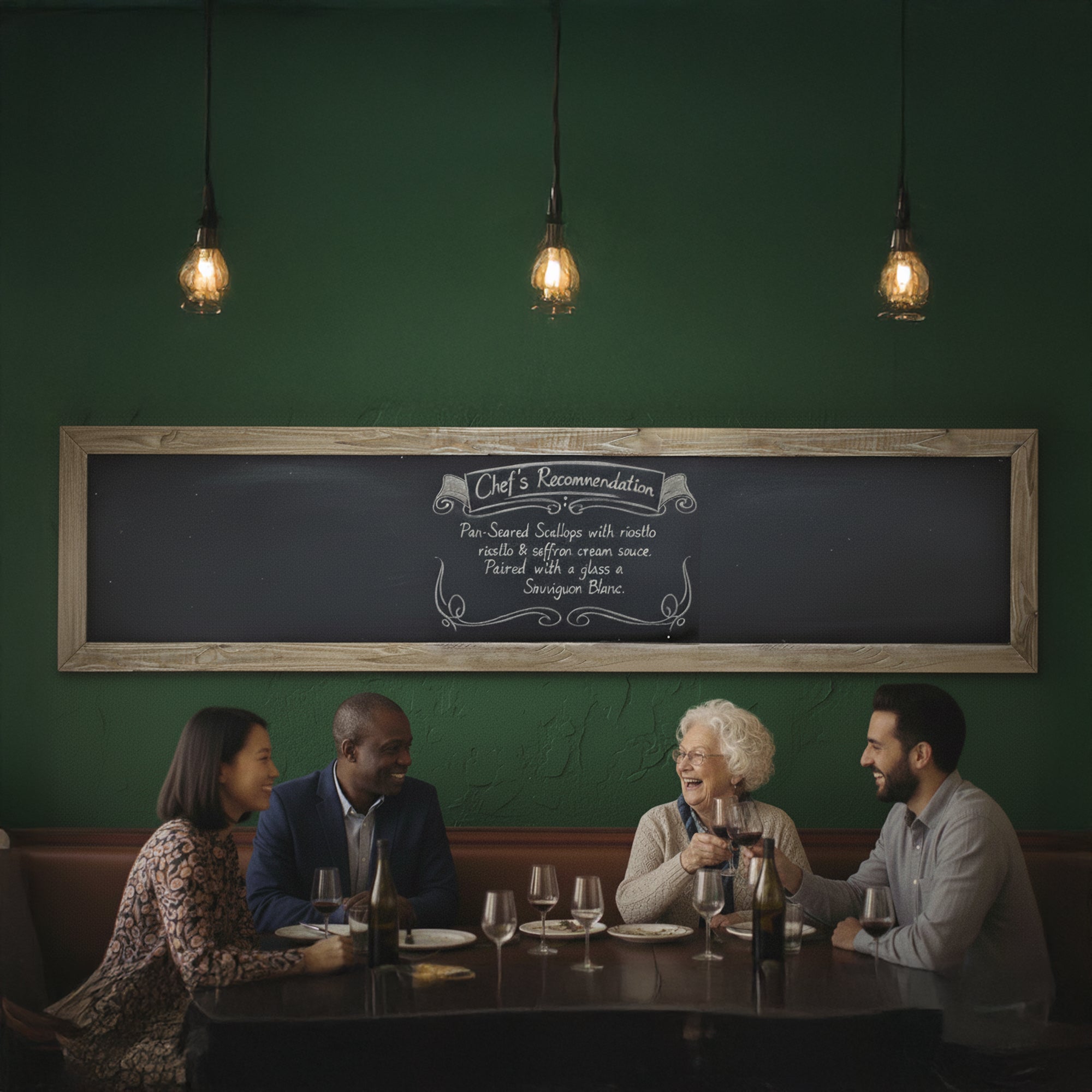 Kreidetafel mit Altholzrahmen | KT R7 - Amoligno - Dekorativ & Nützlich