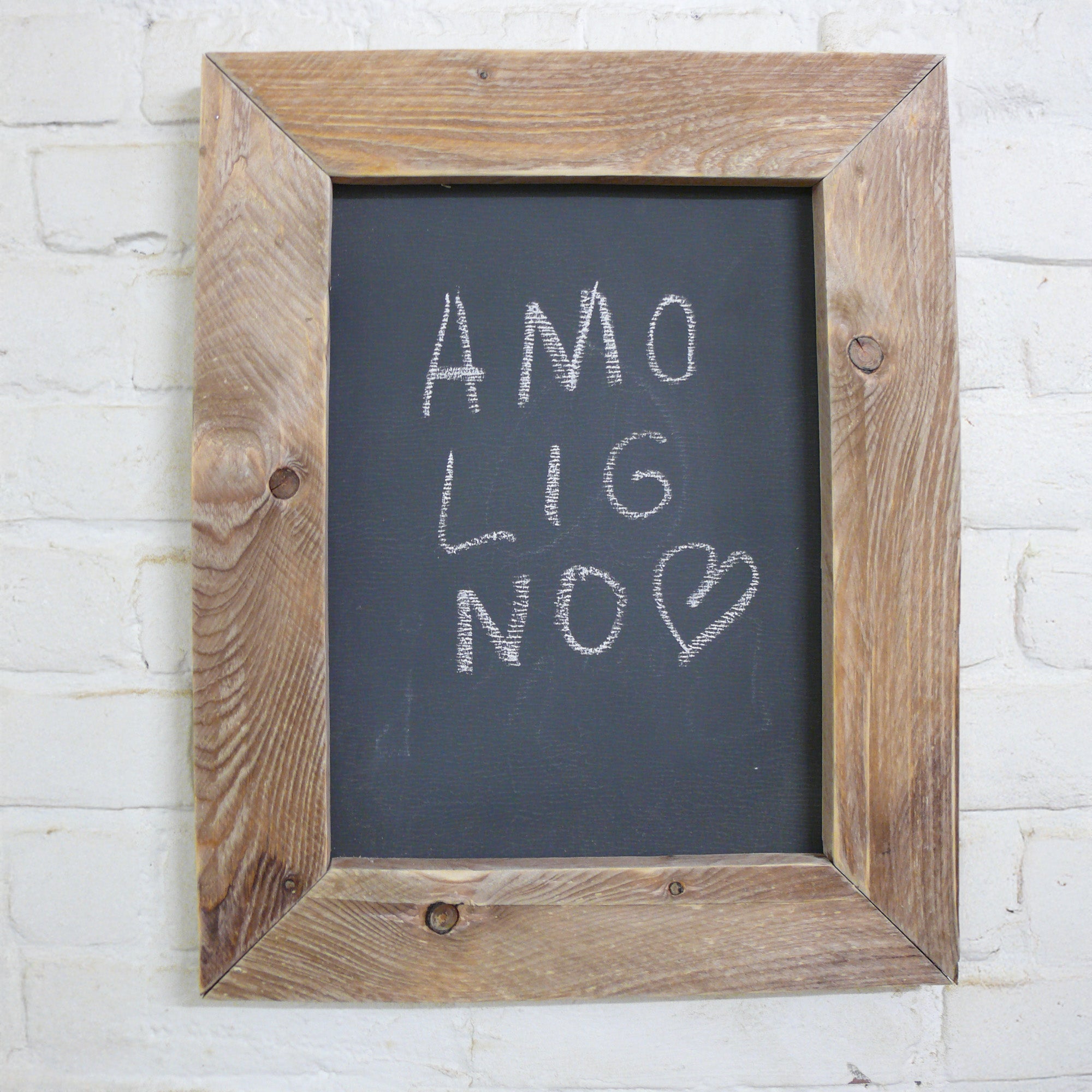 Kreidetafel mit Holzrahmen - Amoligno - Dekorativ & Nützlich