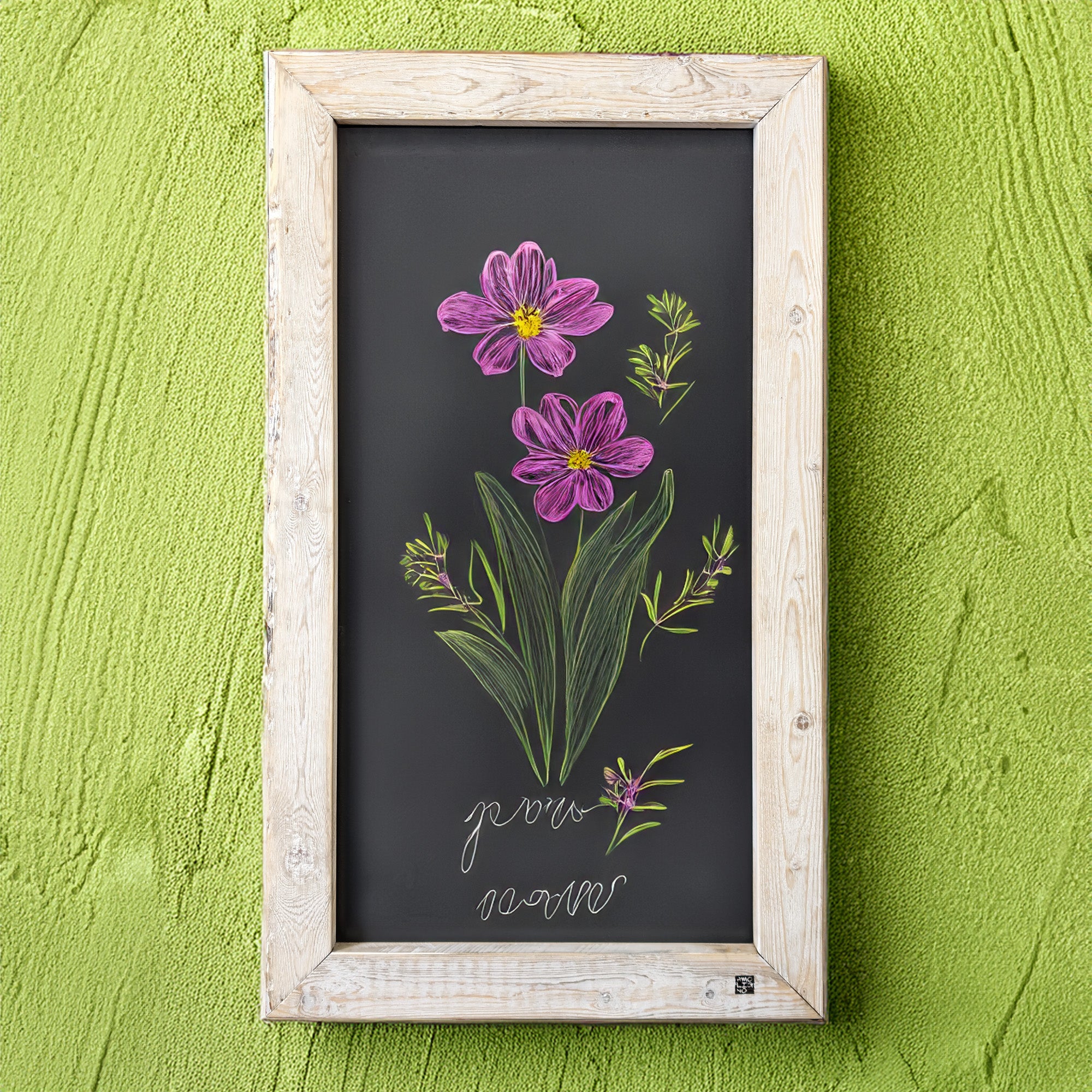 Kreidetafel mit Holzrahmen - Amoligno - Dekorativ & Nützlich