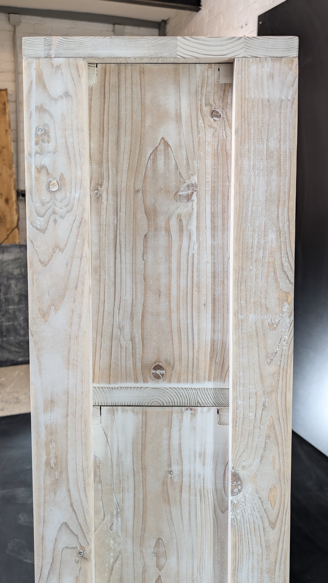 "Laura - B" - Altweiss Bücherregal Sideboard Massivholz - Amoligno - Modulare Standregale