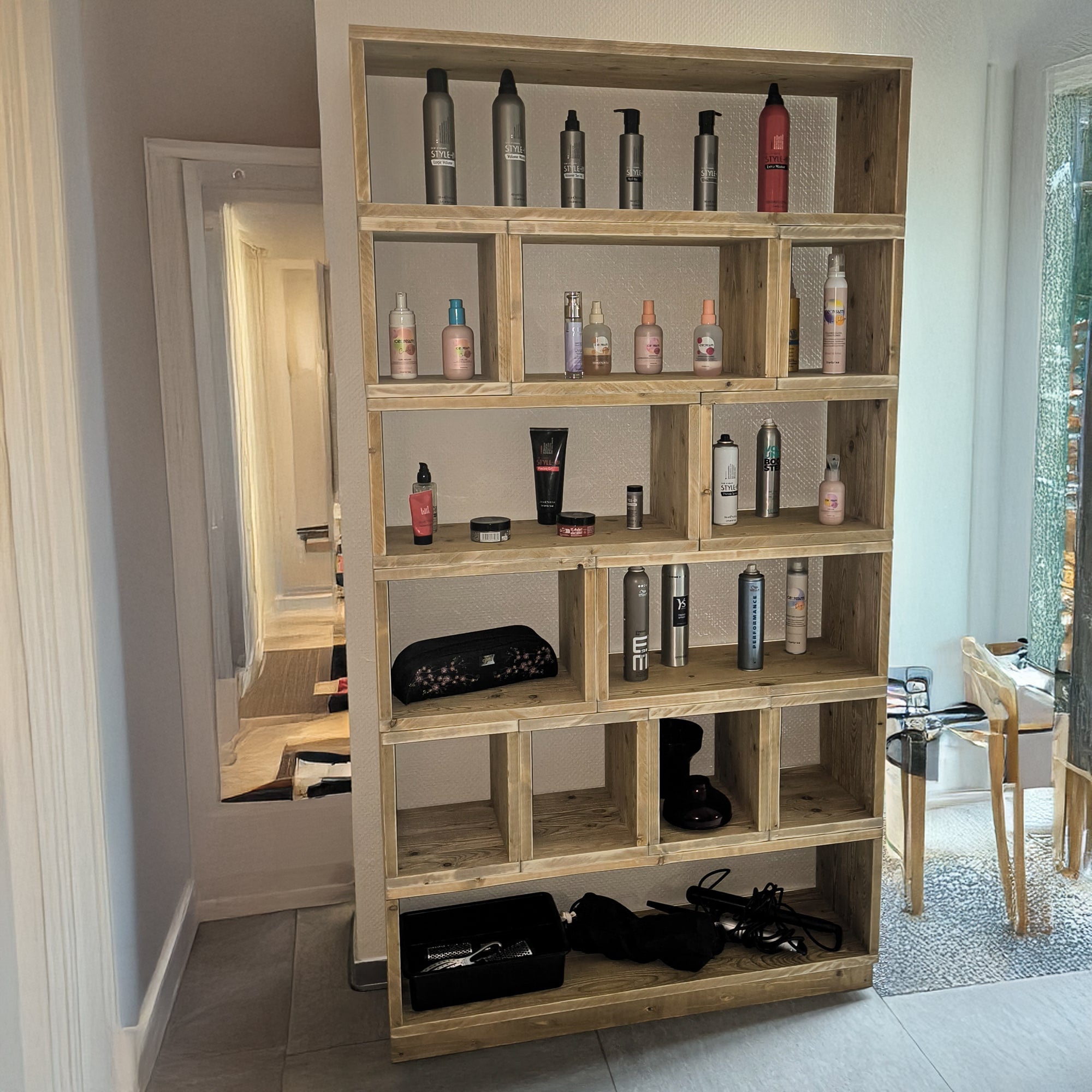 Modulares Regal "Kiste24" aus Bauholz - Amoligno - Modulare Regale