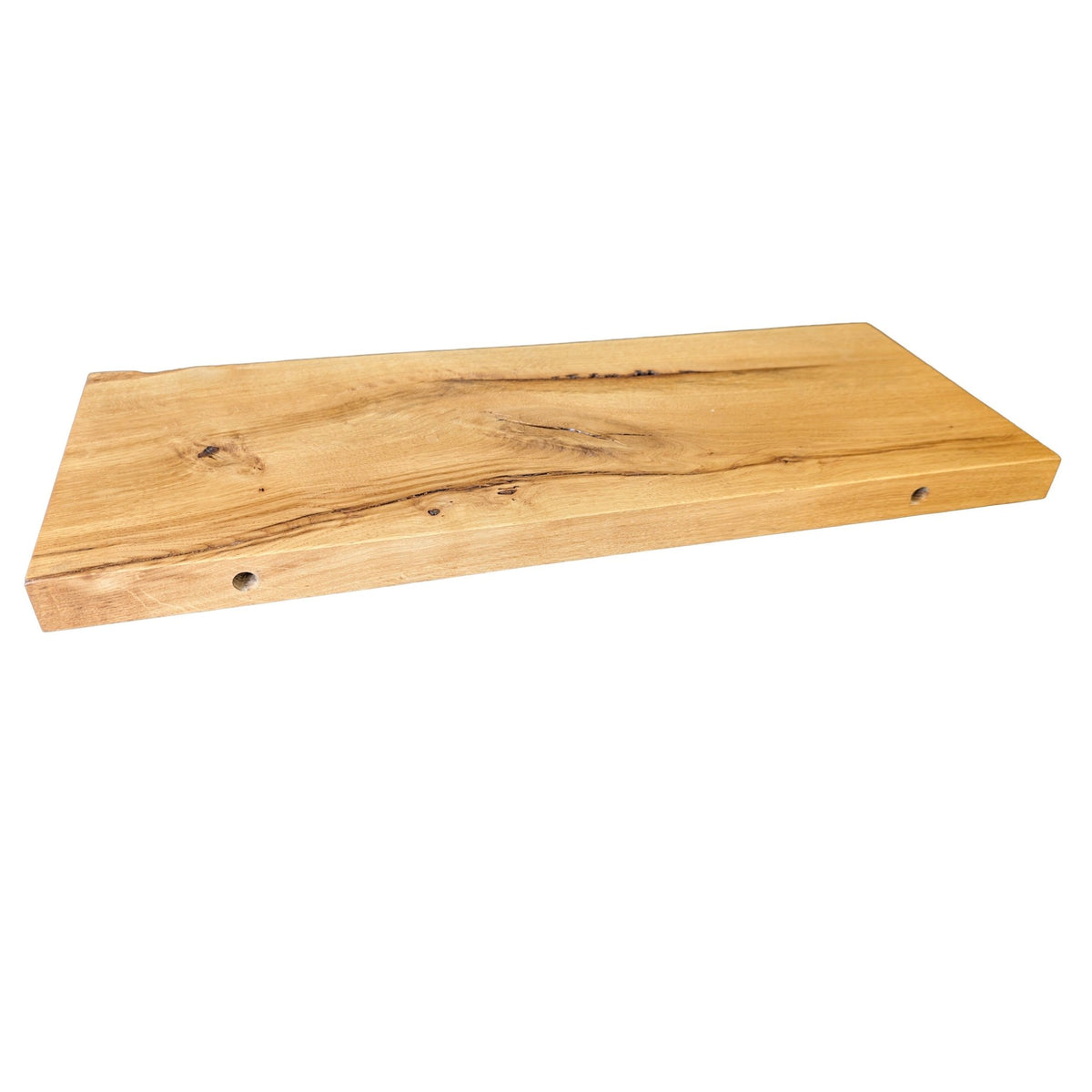 Schwebendes Wandregal aus Wildeiche | massiv | 15 bis 25 cm tief | 30 bis 200 cm breit - Amoligno - Wandregale
