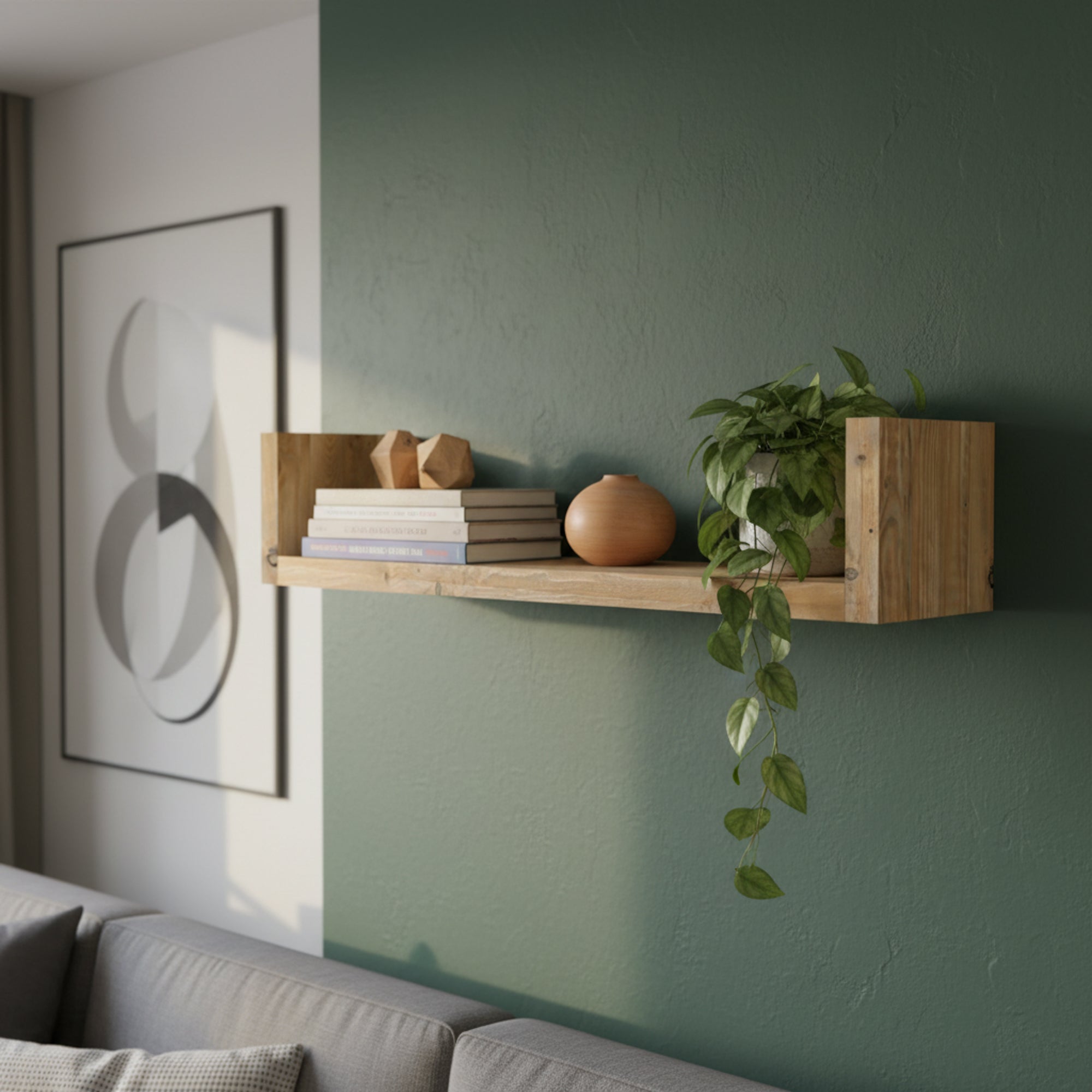 Schwebendes Wandregal | U - Form | 27cm - Amoligno - Wandregale