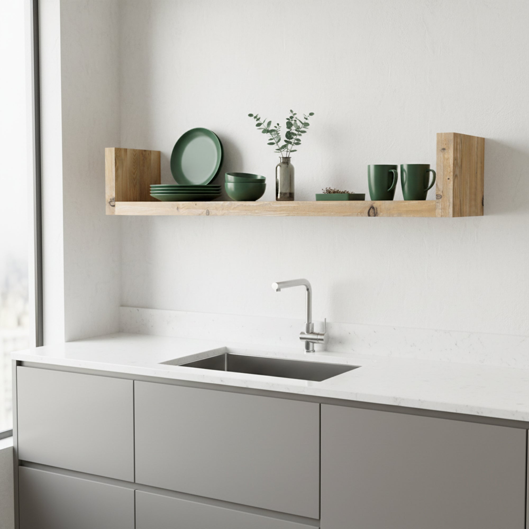 Schwebendes Wandregal | U - Form | 27cm - Amoligno - Wandregale