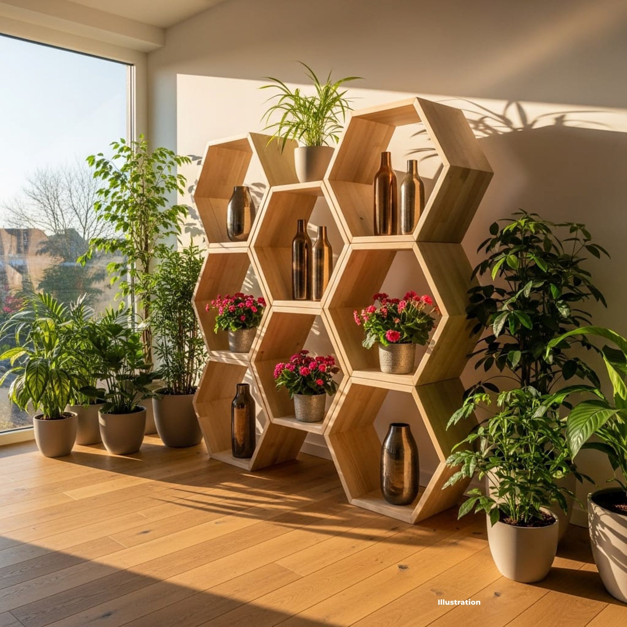 Standregal Wabenform | Grosse Hexe - Amoligno - Modulare Regale