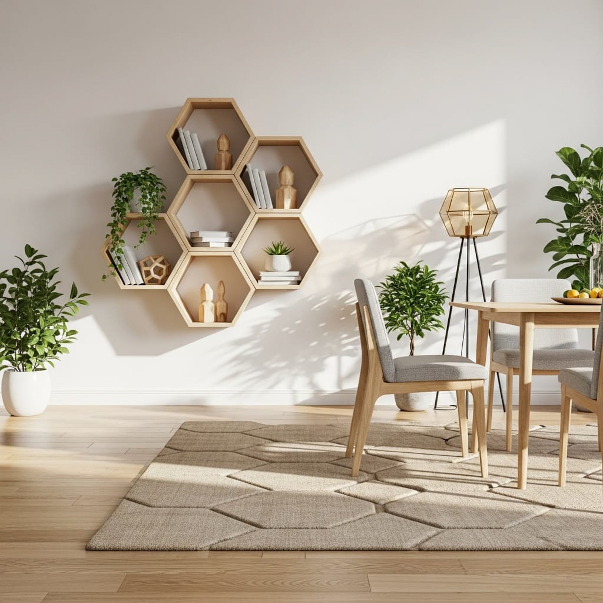 Wabenregal aus Altholz | Kleine Hexe WR - Amoligno - Wandregale