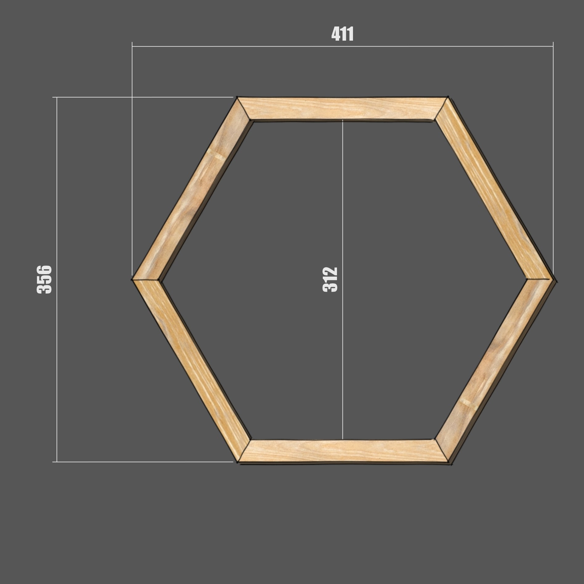 Wabenregal aus Altholz | Kleine Hexe WR - Amoligno - Wandregale