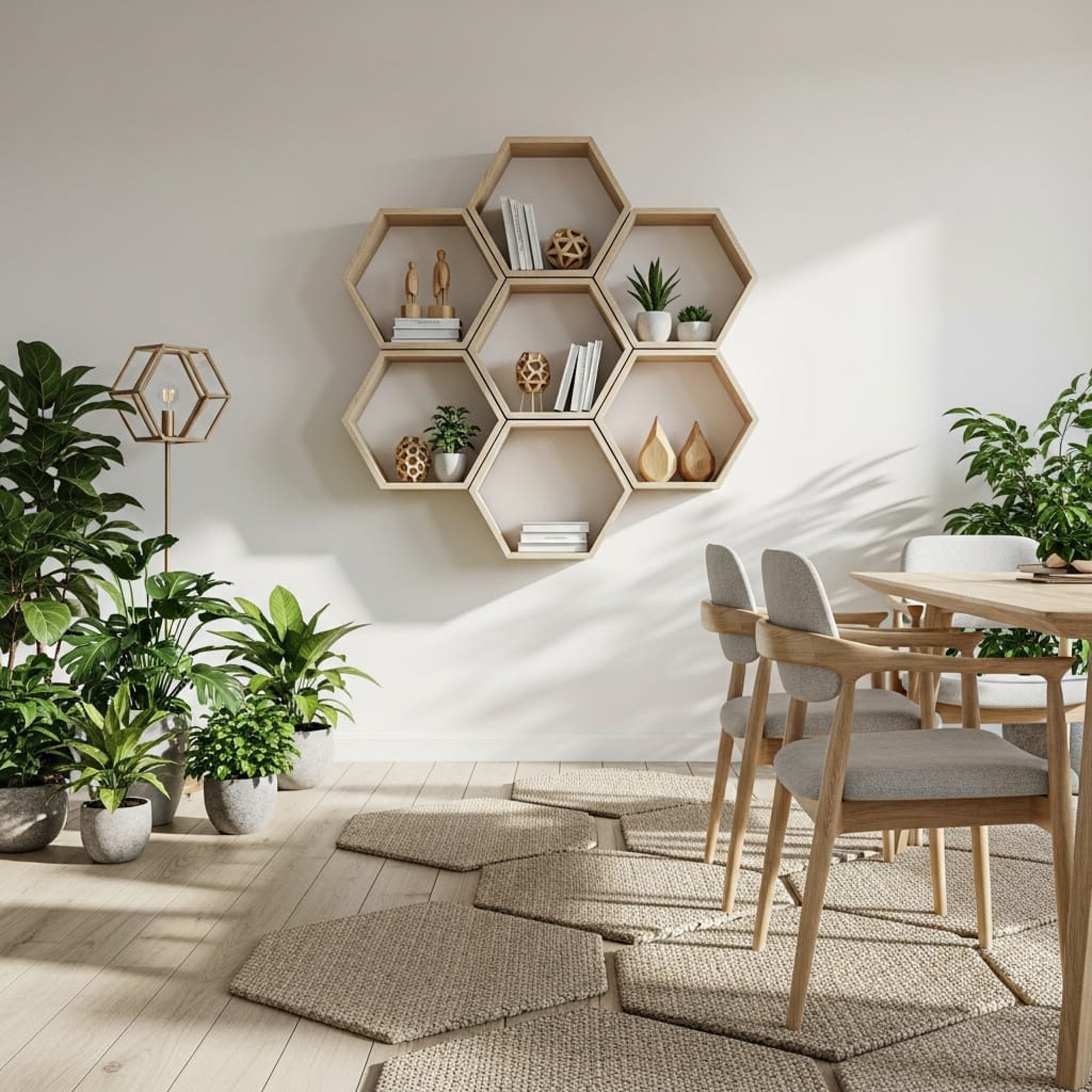 Wabenregal aus Altholz | Kleine Hexe WR - Amoligno - Wandregale