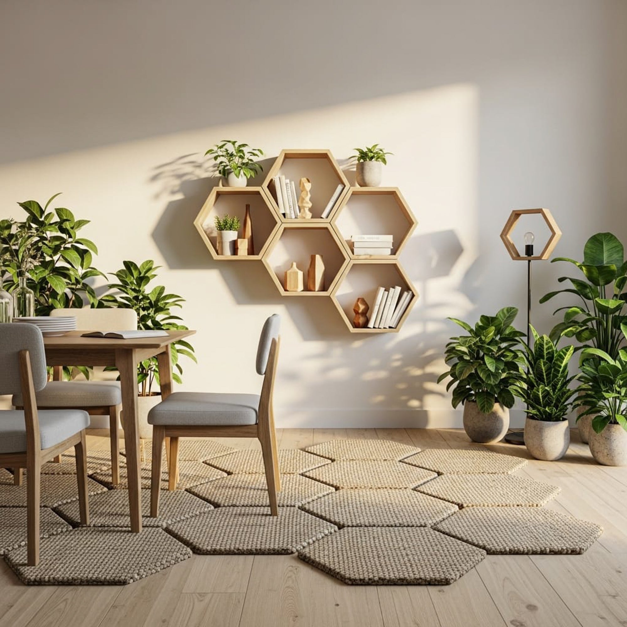 Wabenregal aus Altholz | Kleine Hexe WR - Amoligno - Wandregale