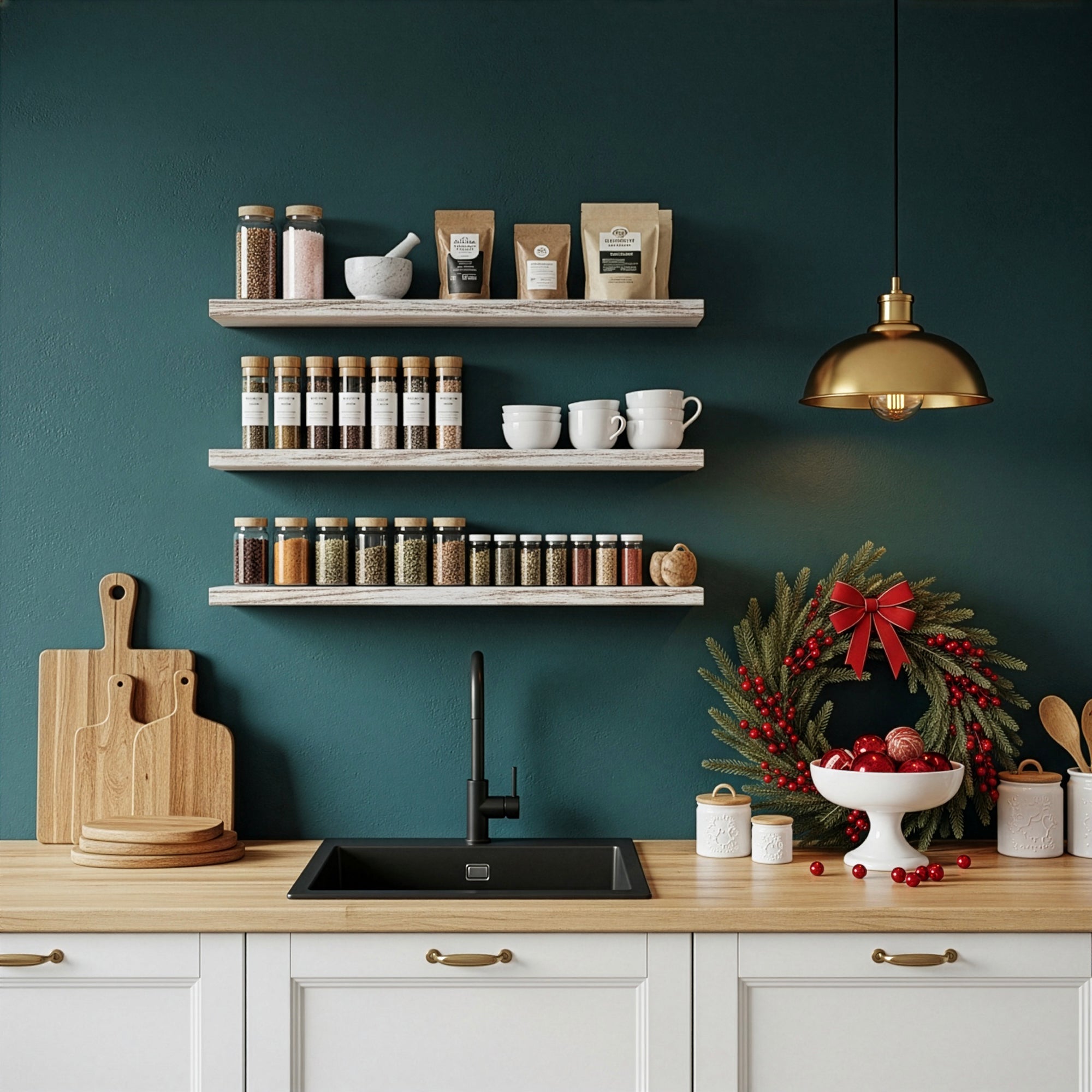 Gewürzregal Wand aus Palettenholz | GWWR - Amoligno - Wandregale