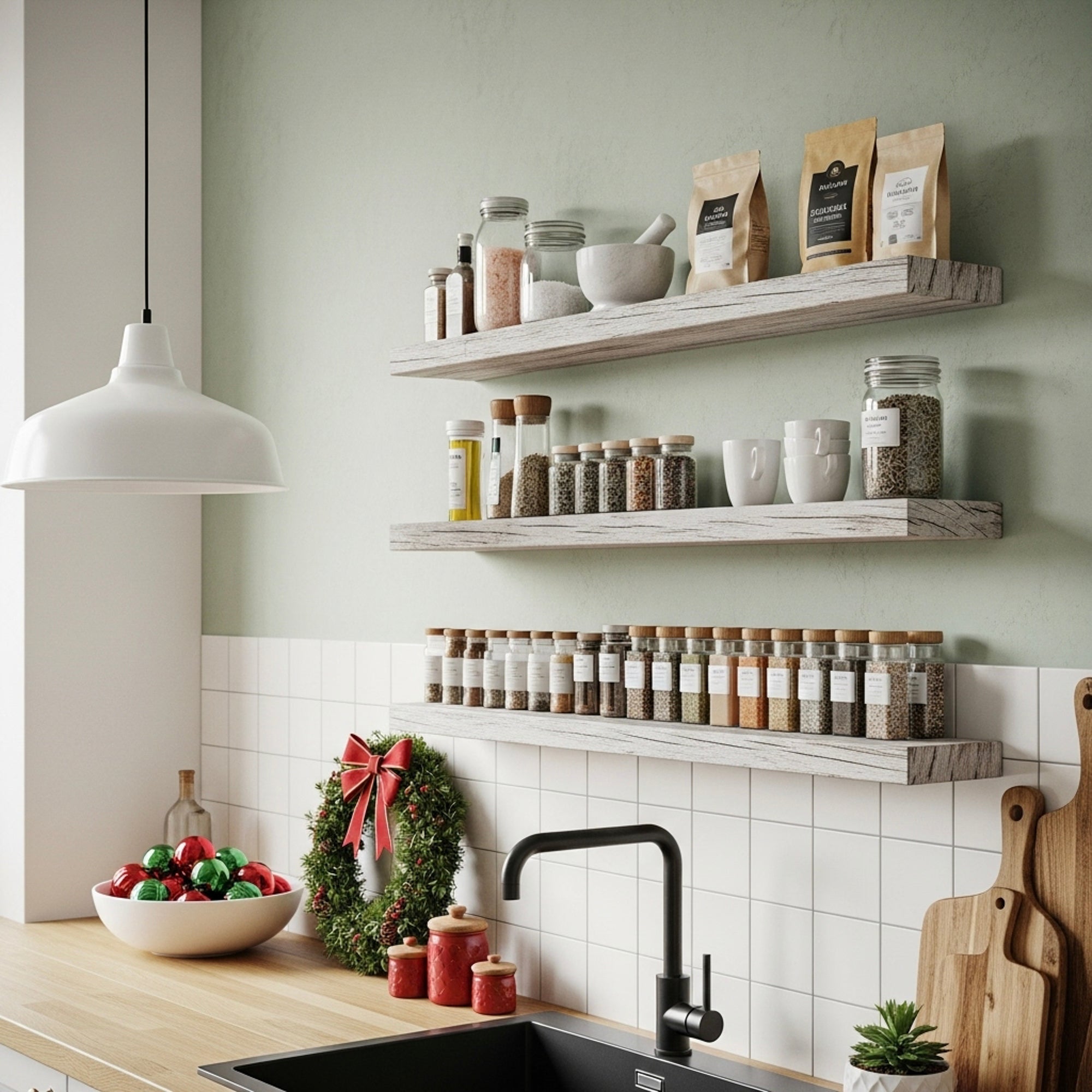 Gewürzregal Wand aus Palettenholz | GWWR - Amoligno - Wandregale