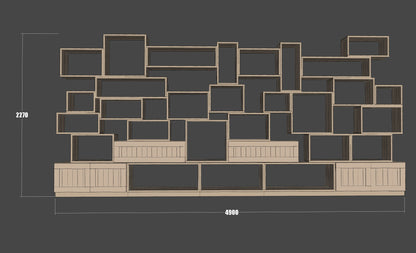 Kiste24 - Modulares Regal aus Bauholz - Kundenwunsch T28 / T35 - Amoligno - Modulare Regale