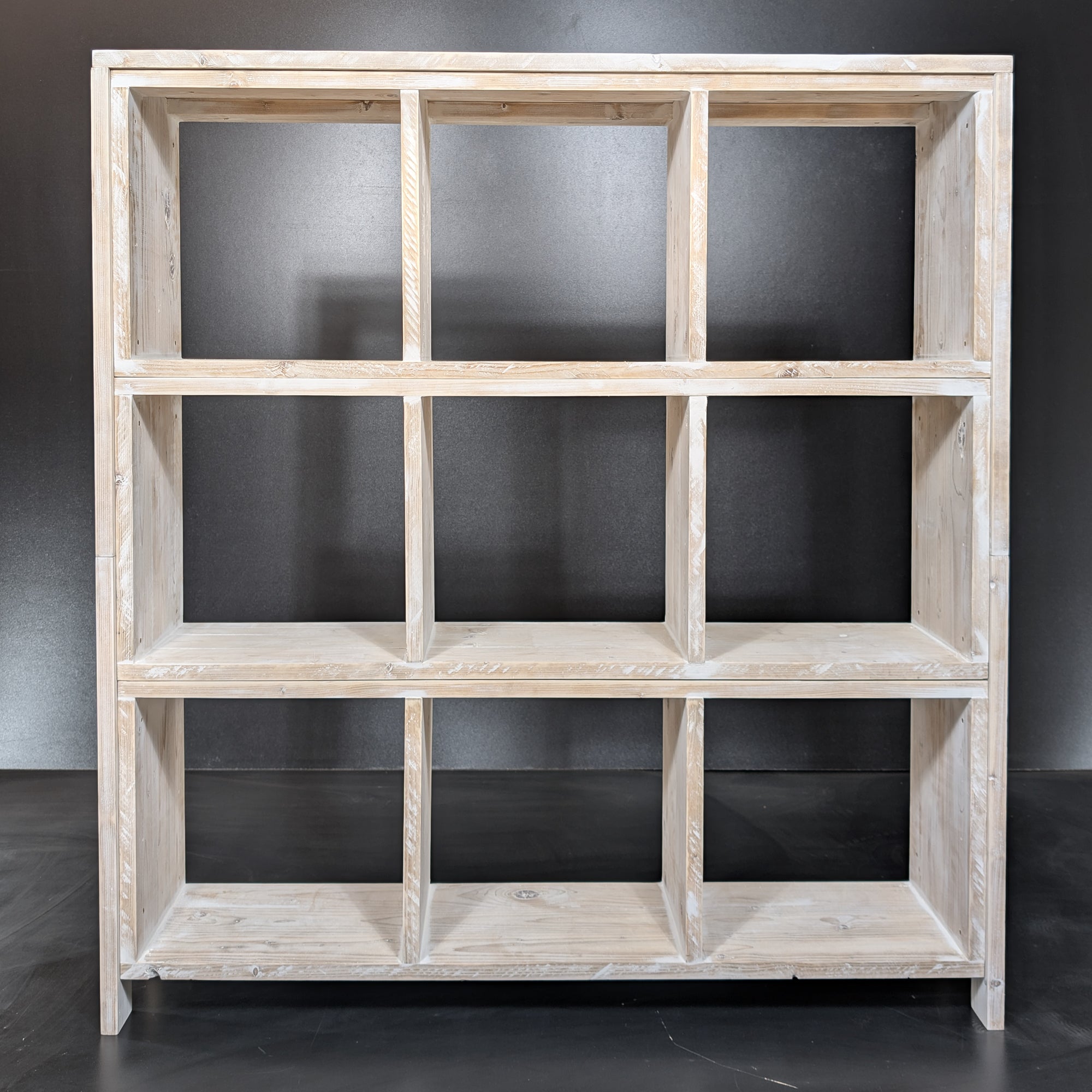 "Laura - B" - Altweiss Bücherregal Sideboard Massivholz - Amoligno - Modulare Standregale