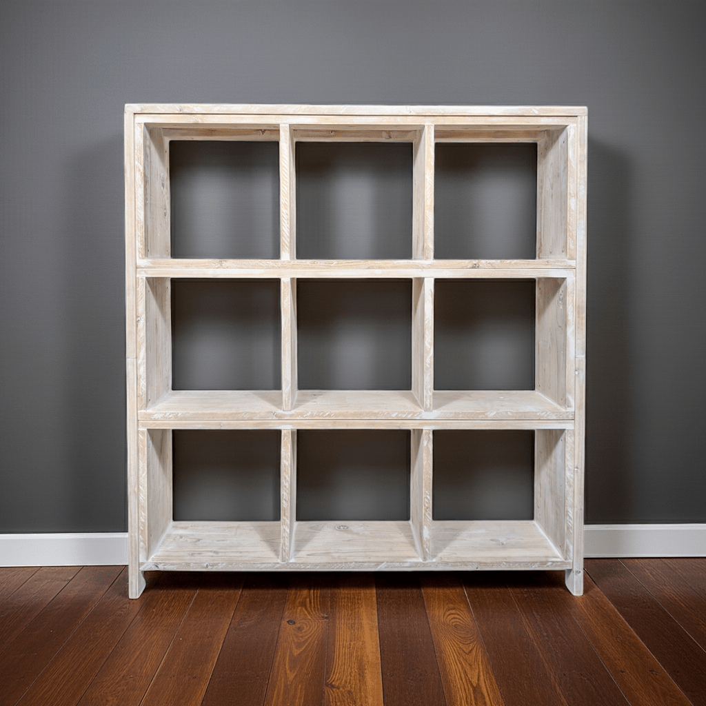 "Laura - BE" - Altweiss Bücherregal Sideboard Massivholz - Amoligno - Regale / Raumteiler