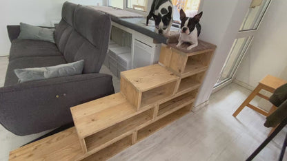 Stufenregal "Ricarda" (Kiste 24) aus Holzkisten - Tiefe35