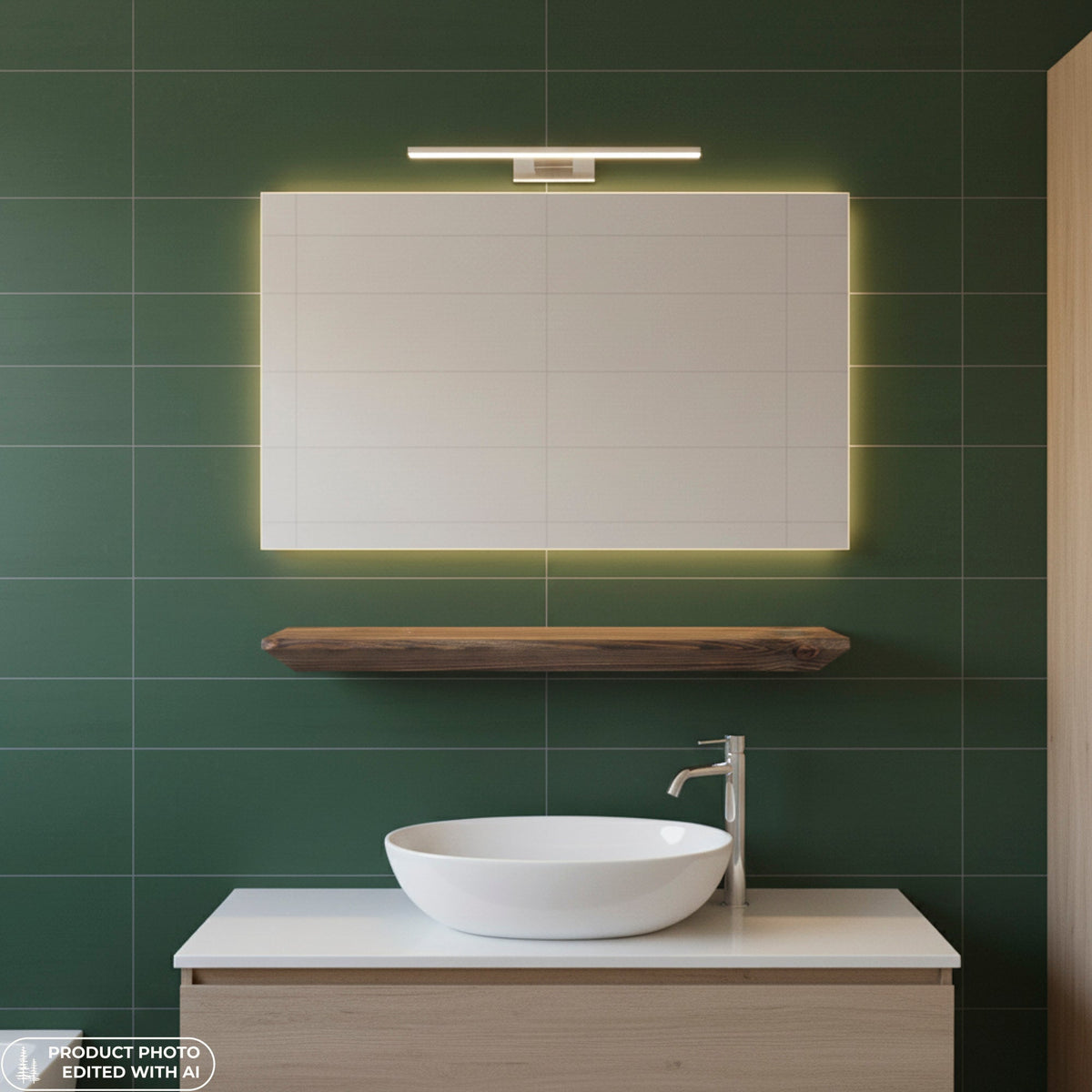 Schwebendes Wandregal aus Bauholz | Verbrannt | 30 bis 200 cm breit - Amoligno - Wandregale