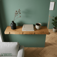 Schwebendes Wandregal aus Wildeiche | massiv | 15 bis 25 cm tief | 30 bis 200 cm breit - Amoligno - Wandregale