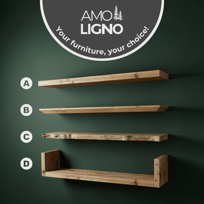 Schwebendes Wandregal | U - Form | 27cm - Amoligno - Wandregale