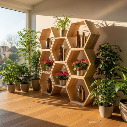 Standregal Wabenform | Grosse Hexe - Amoligno - Modulare Regale