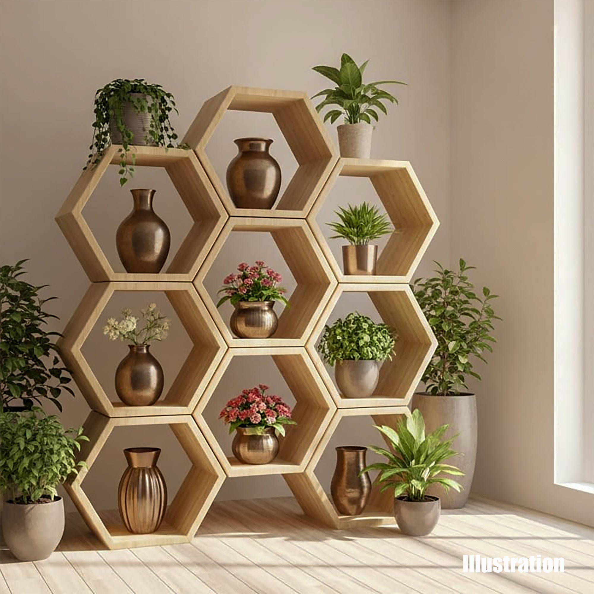 Standregal Wabenform | Kleine Hexe STR - Amoligno - Modulare Regale