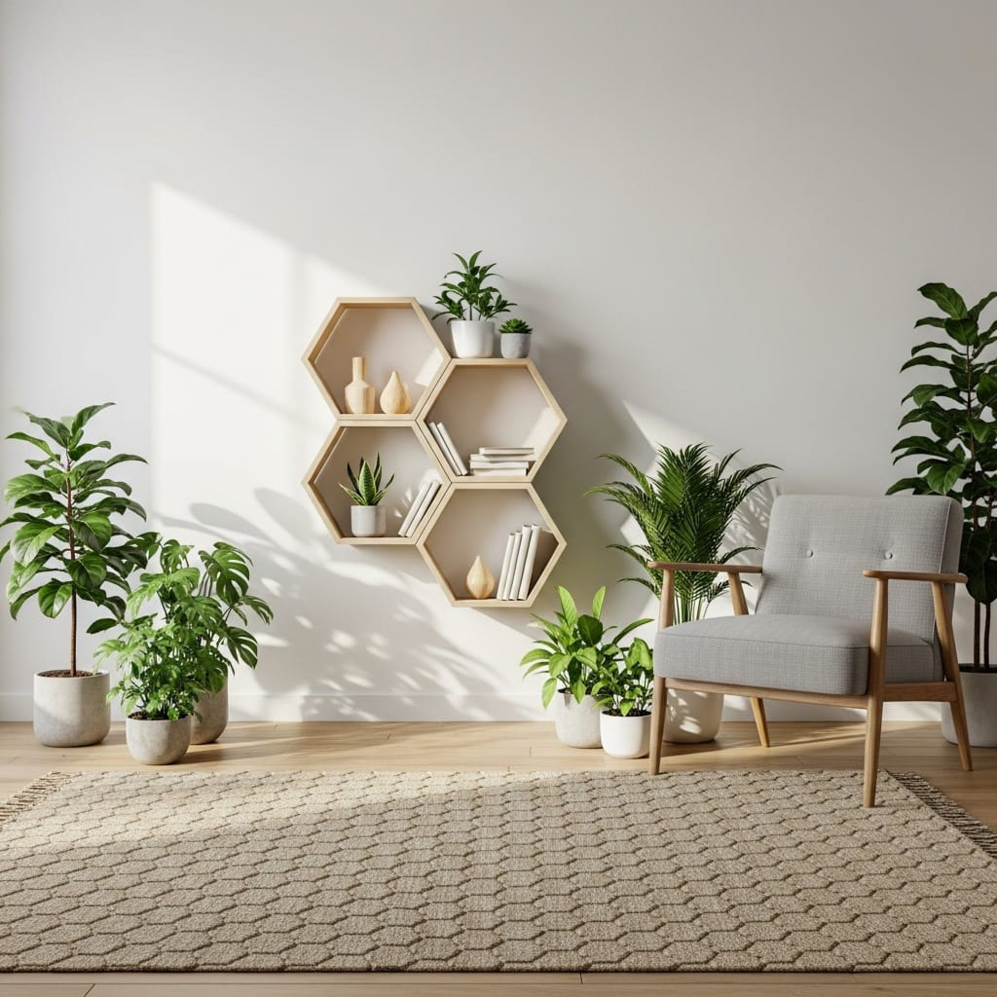 Wabenregal aus Altholz | Kleine Hexe WR - Amoligno - Wandregale