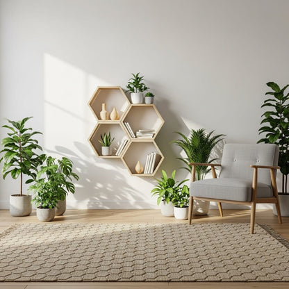 Wabenregal aus Altholz | Kleine Hexe WR - Amoligno - Wandregale