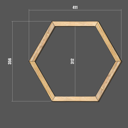Wabenregal aus Altholz | Kleine Hexe WR - Amoligno - Wandregale