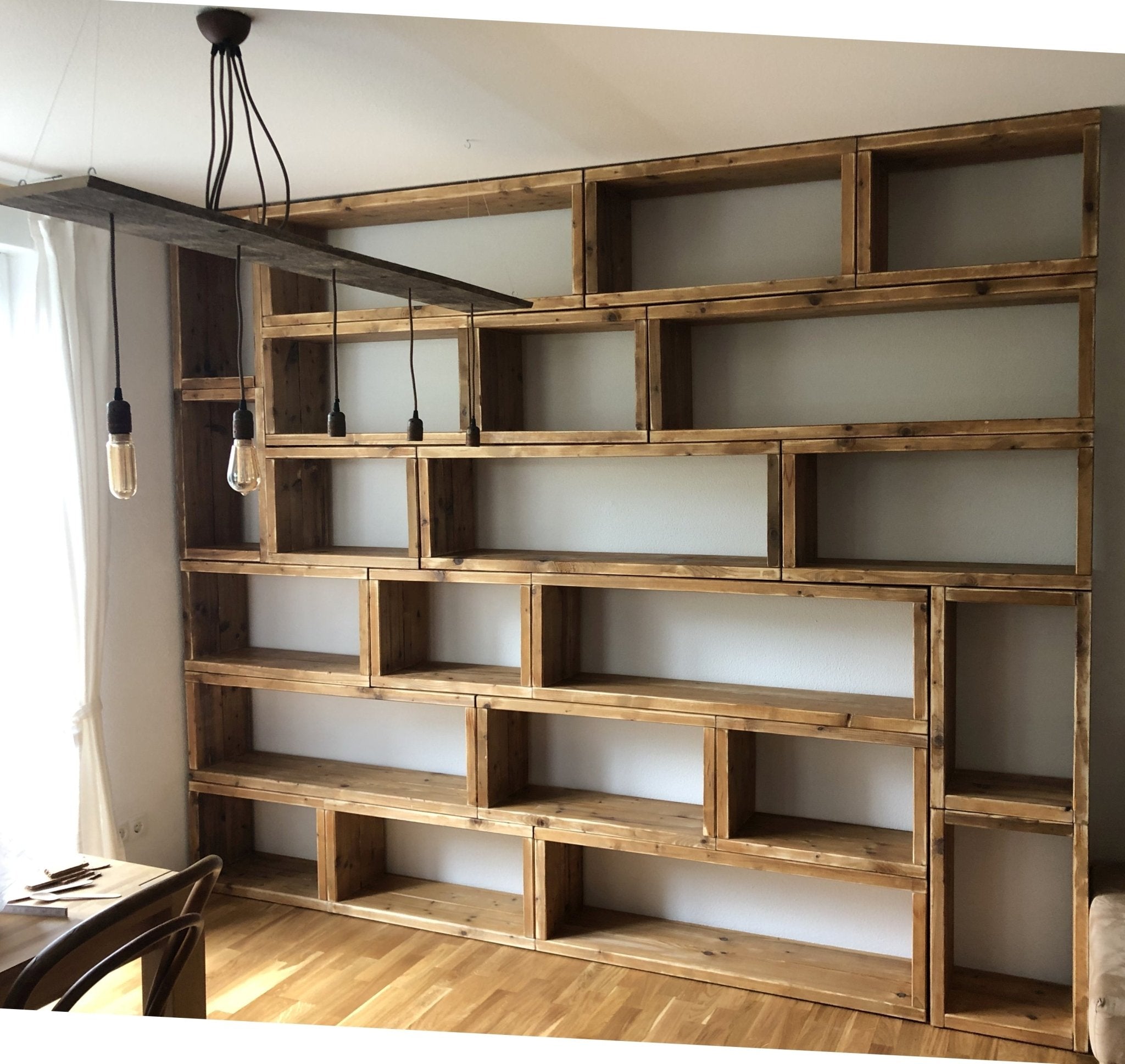 Baukasten Regal aus Gerüstdielen USED Optik TIEFE 28cm - Amoligno - Modulare Standregale
