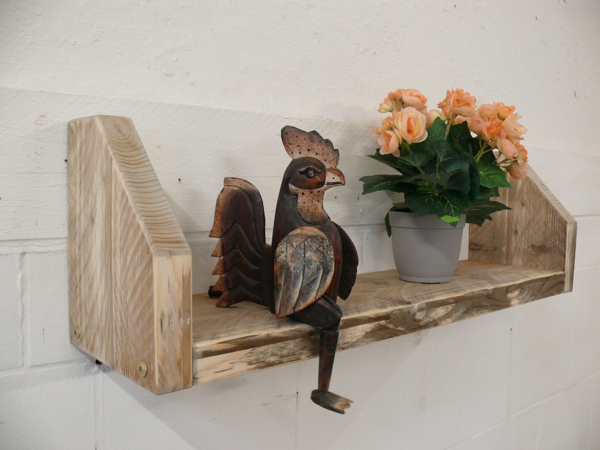 Schwebendes Wandregal Massivholz Regal Bauholz Symbohle+ - Amoligno - Wandregale
