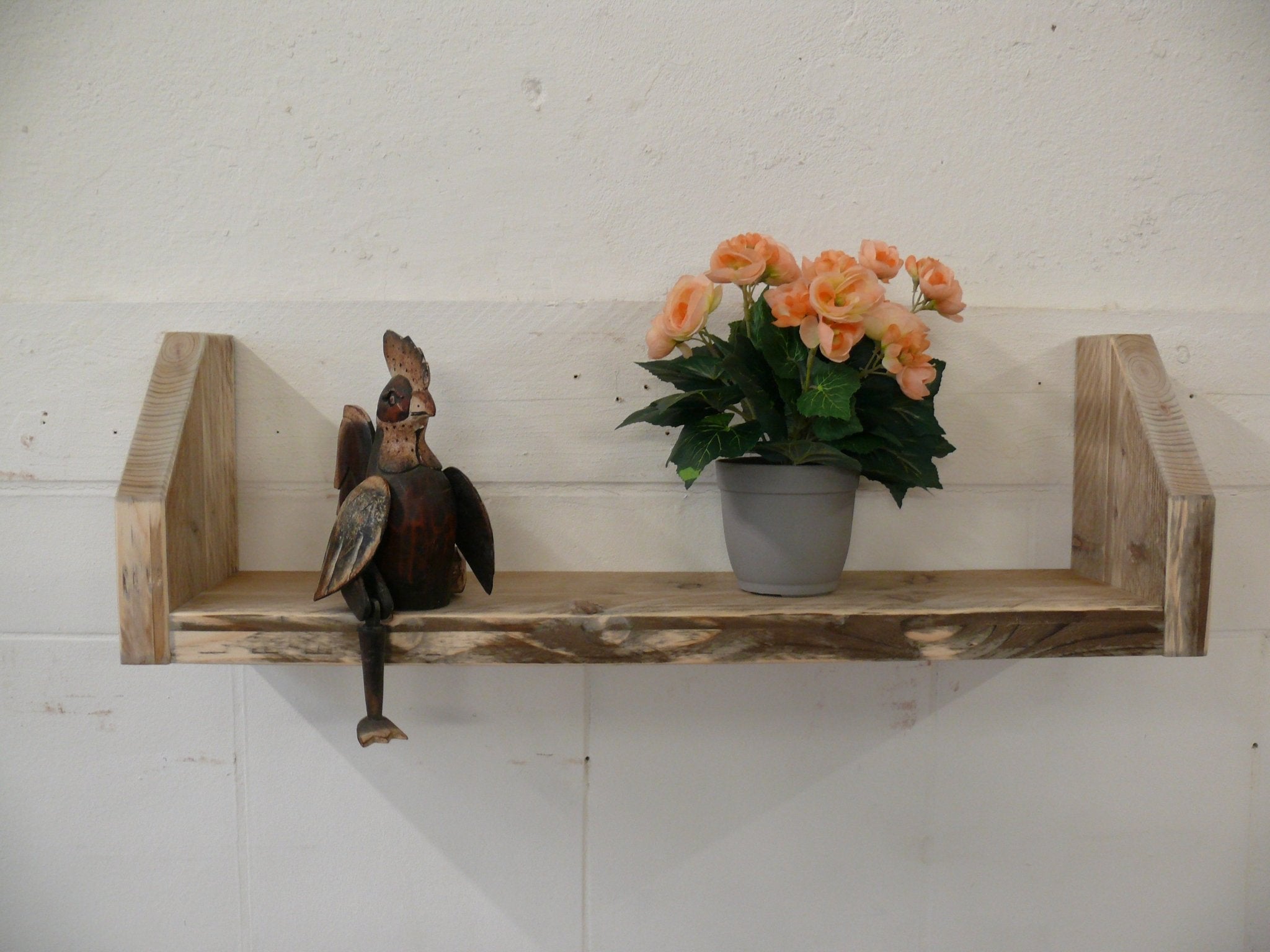 Schwebendes Wandregal Massivholz Regal Bauholz Symbohle+ - Amoligno - Wandregale