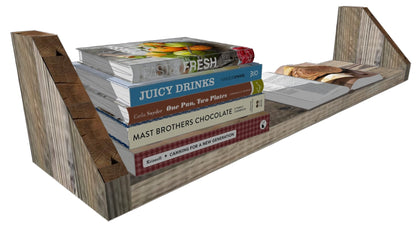 Schwebendes Wandregal Massivholz Regal Bauholz | Symbohle+ - Amoligno - Wandregale